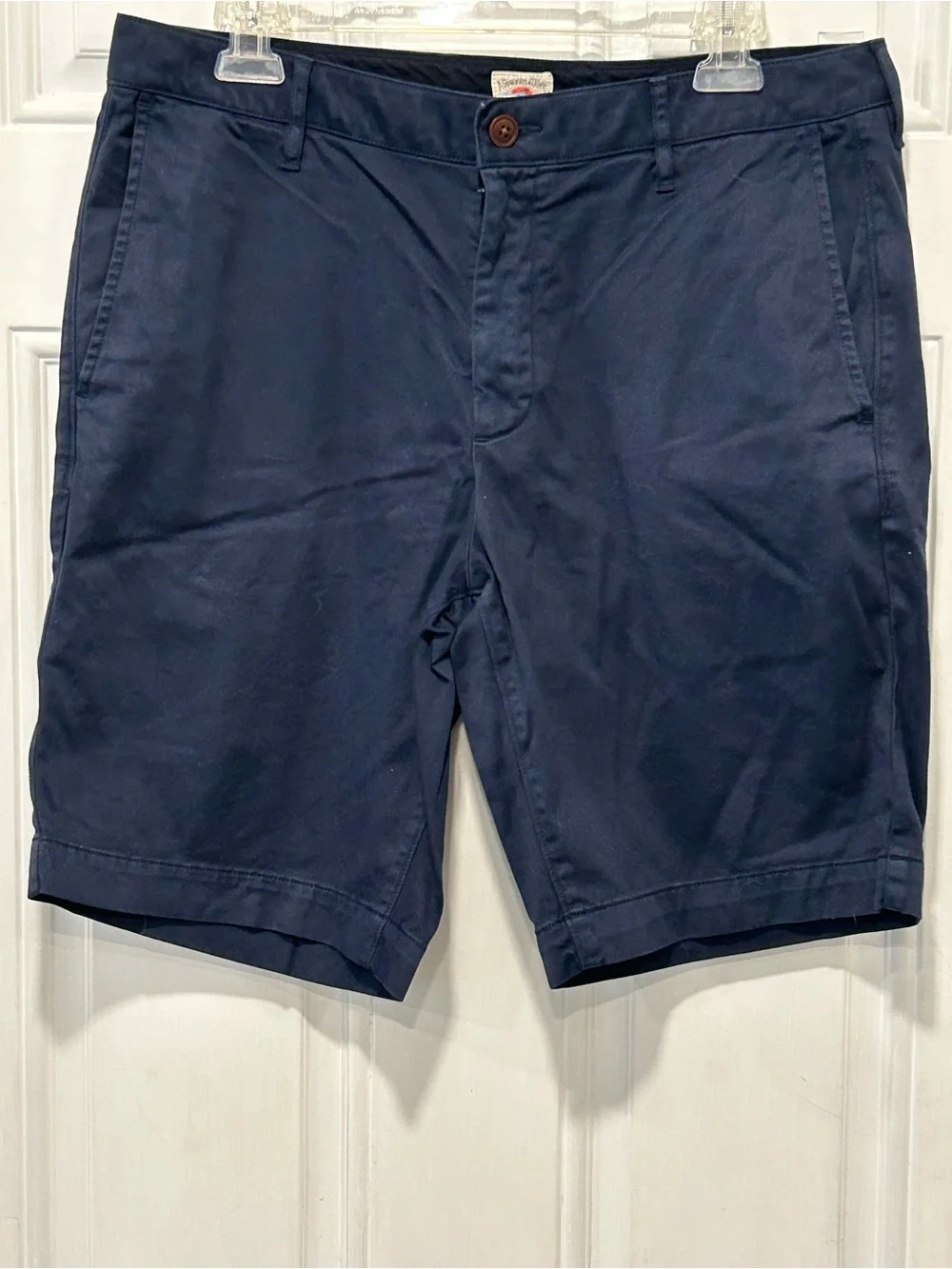 Faherty Movement Chino Shorts Navy Blue Mens Flat Front Preppy Golf Classic 32